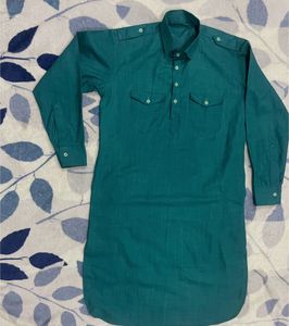 Beautiful aqua colour Cotton Kurta