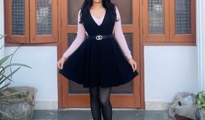 Chic Black Skater tunic Dress