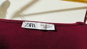 Zara Dark Brown Crop Top
