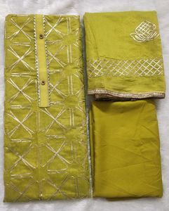 Chanderi Gota Patti Suit Material