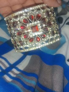 Red Jewel Cuff Bracelet