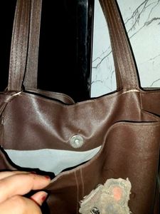 Hand &amp; Shoulder Bag Coffee Brown Colour