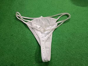 White Butterfly Detail Thong