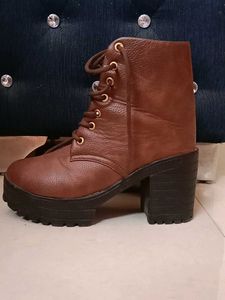 Coffee Brown High Heel Boots