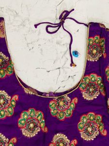 Purple Embroidered Kurti