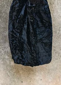 I. Black Velvet Mini Skirt