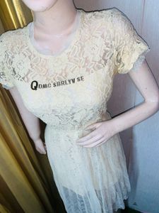 Elegant Lace T-Shirt Dress