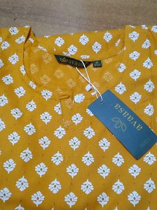 Yellow Colour Printed Kurti