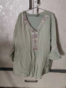 Embroidered Detail Top
