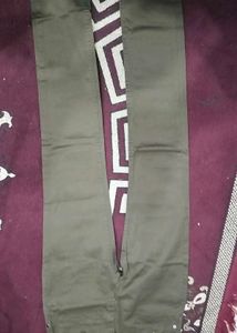 Olive Green Casual Pants