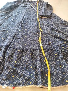 Navy Blue Gawn Kurta