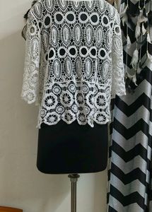 White Crochet Top