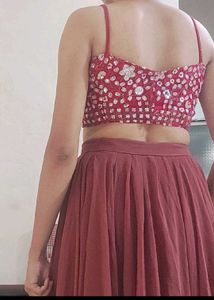 Sequin Crop Top &amp; Skirt