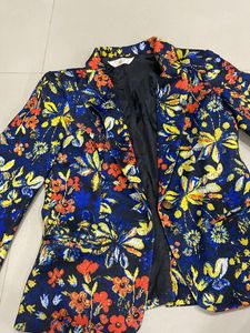 Multicoloured Unique Floral Blazer