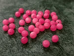 Hot Pink Faceted Gemstone Beads