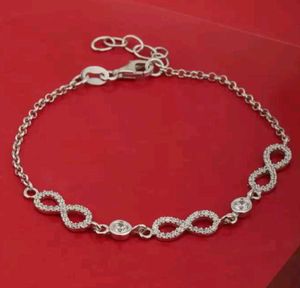 925 Sterling Silver Infinity Bracelet