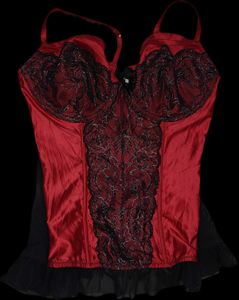 Red & Black Lace Corset