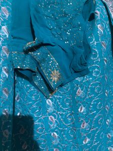Beautiful Saree With Blouse Stitched