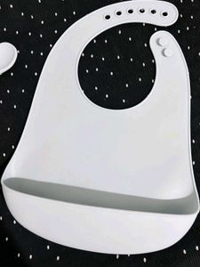 Kids Station Silicone Bib With Bowl Spoon For Baby