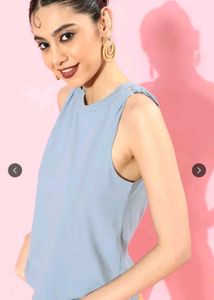Blue Solid Twist
