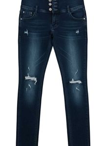 Distressed High-Waisted Jeans