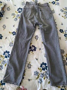 Gray Straight Leg Jeans