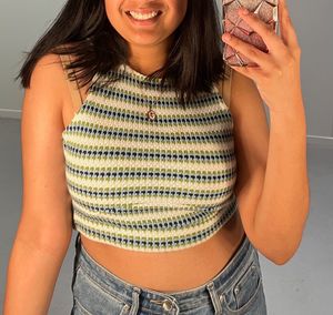 selling medium sized crochet zudio tank top.