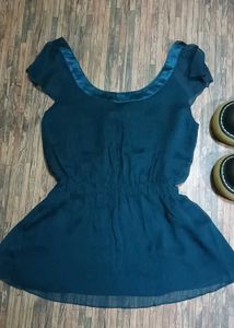 Blue Baby Doll Top