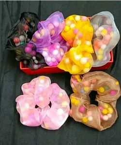 “Trendy Handmade Net Scrunchies – Soft &amp; Stylish 4
