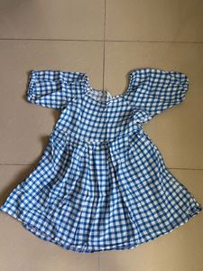 Blue & White Gingham Dress