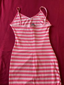 Outryt Striped Midi Bodycon Dress