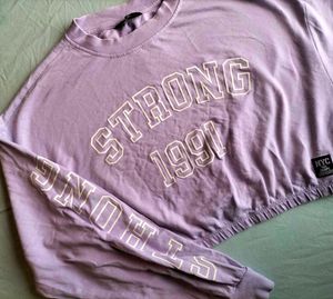 Purple Graphic Sweatshirt
