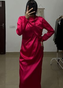 H&amp;M Draped Satin dress