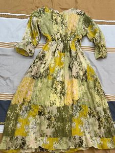 A Green Long Maxi Dress