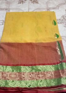 Vintage Yellow &amp; Orange Saree