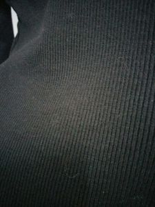 Black Ribbed Tops