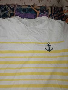 Striped Tee with Anchor