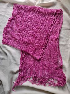 Pink Crochet Stole🧣