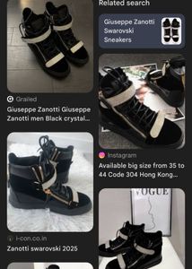 Giuseppe Zanotti Black High-Top Sneakers
