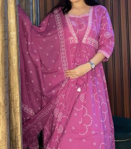 pure cotton Anarkali Kurta Set