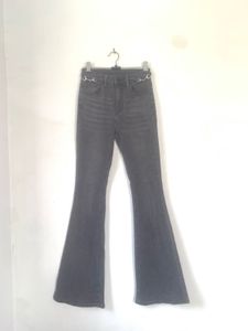 Charcoal Gray Flare Jeans