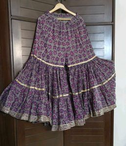 Partywear Women Printed Sharara Suit Set