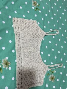 Cream Net Blouse