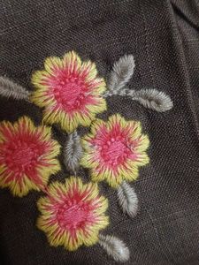 Embroidered Brown Tunic - Size M