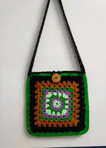 Crochet 🧶 Granny Square Sling Bag