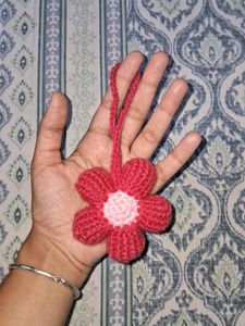 Crochet Flower Bag Charm