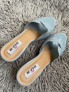 Chic Blue Mules