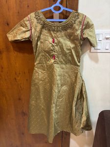 Sage Green Embellished Trapeze Umbrella Kurta