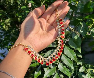 Red Stone Choker Necklace