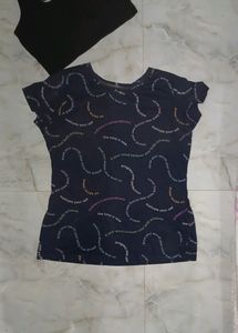 Ajile Pure Cotton Tshirt Activewear,M